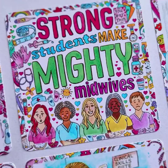 Student Midwife Stickers for Vision Board, Planner & Journal - Student Midwife Milestone Stickers