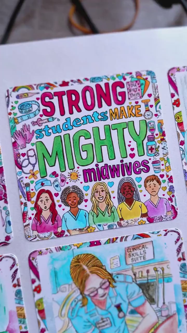 Student Midwife Stickers for Vision Board, Planner & Journal - Student Midwife Milestone Stickers