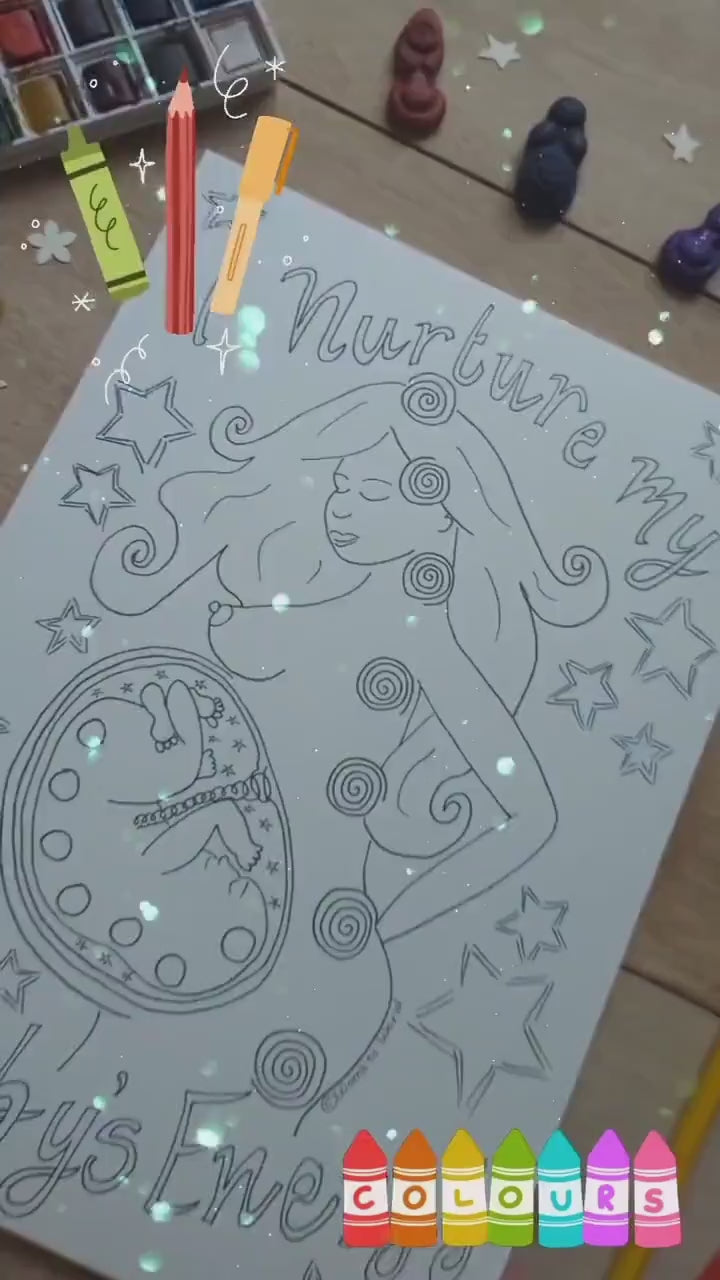 Pregnancy Journey Colouring 16 Posters Download
