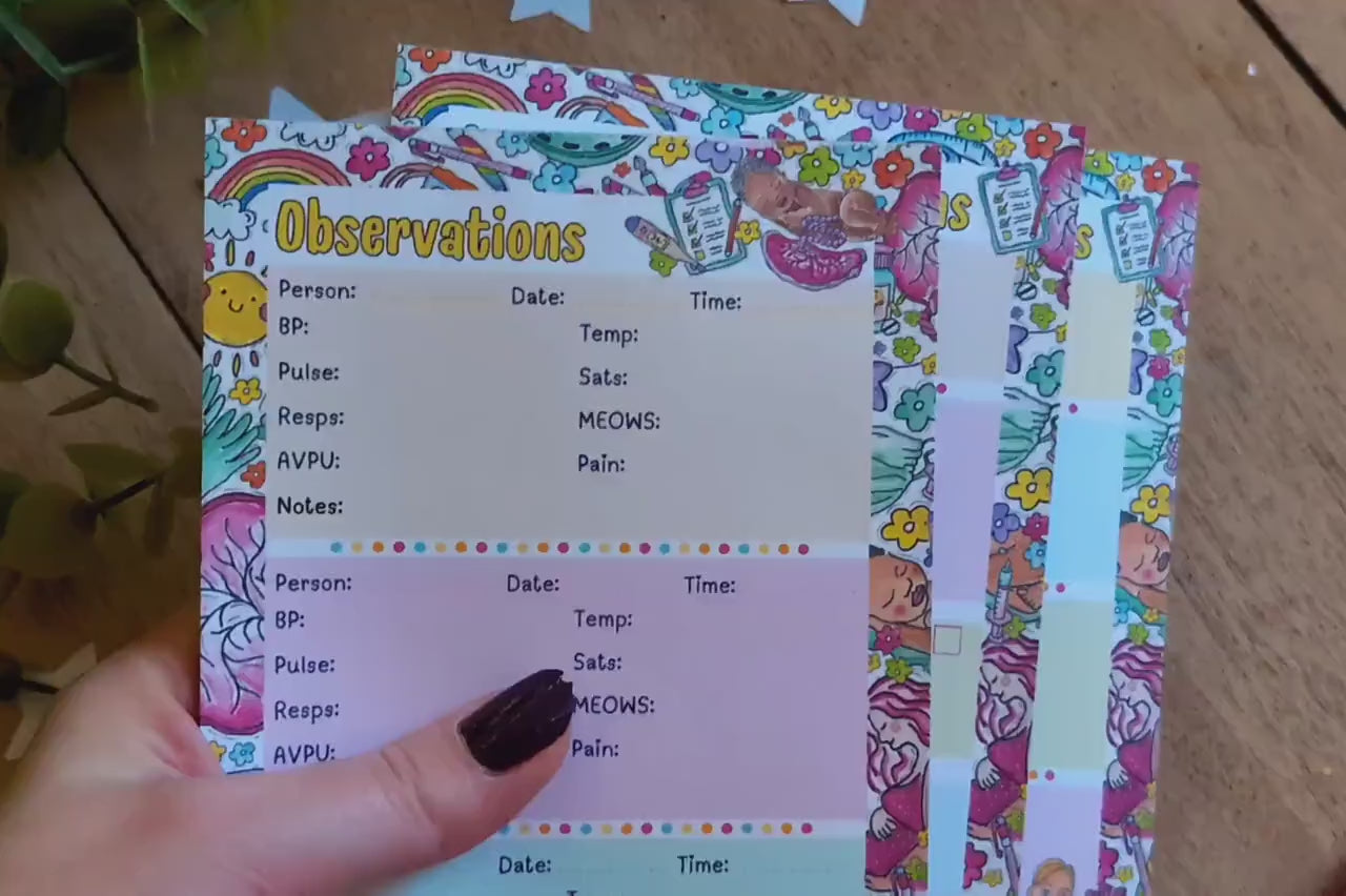 Midwife Observation Notepads, Set of 3
