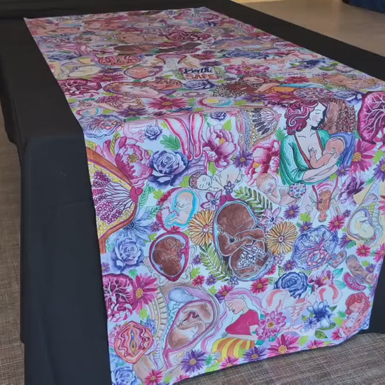 Pregnancy Fayre Table Runner by Womb to World Art
