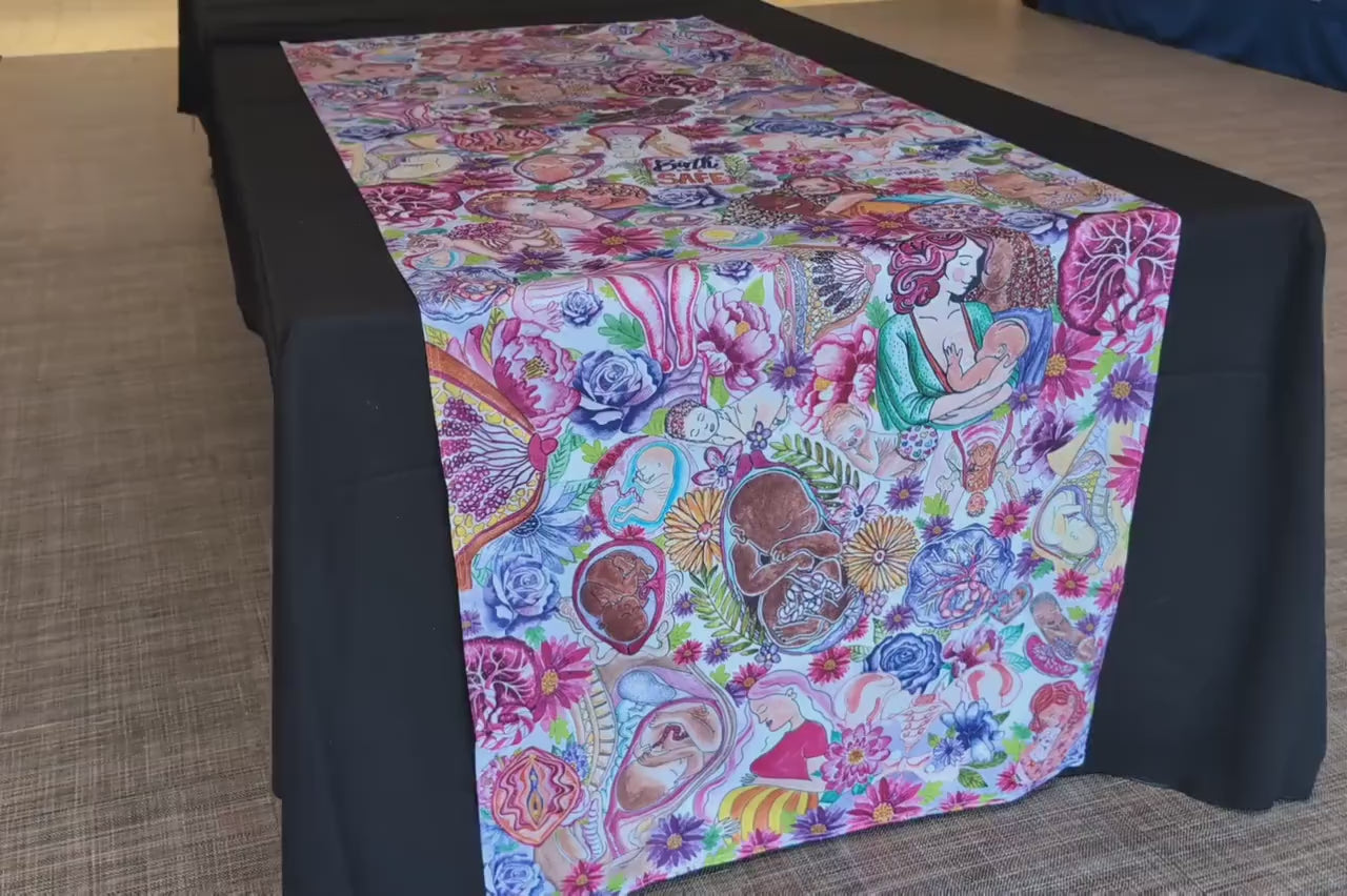 Pregnancy Fayre Table Runner by Womb to World Art