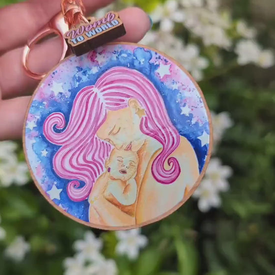 Mother and Baby Keyring