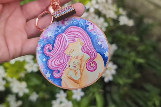 Mother and Baby Keyring