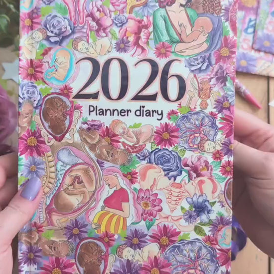 Womb to World 2026 Diary: Hardback Pregnancy Christmas Gift for Doula, Birthworker, New Mother, Midwife and Breastfeeding Supporters