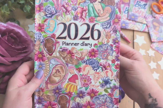 Womb to World 2026 Diary: Hardback Pregnancy Christmas Gift for Doula, Birthworker, New Mother, Midwife and Breastfeeding Supporters