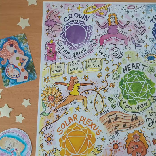 Chakra Healing for Birth A3 250gsm Poster