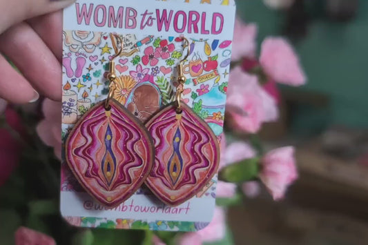 Yoni Art Earrings