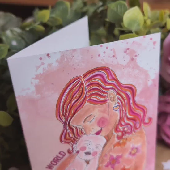 Mother and Baby Art Card
