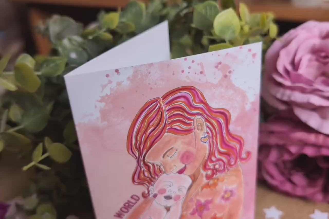 Mother and Baby Art Card