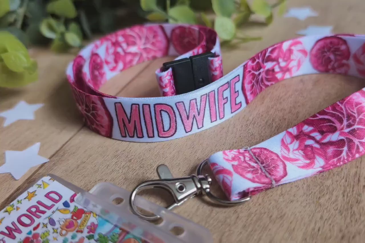 Midwife Lanyard Key Fob