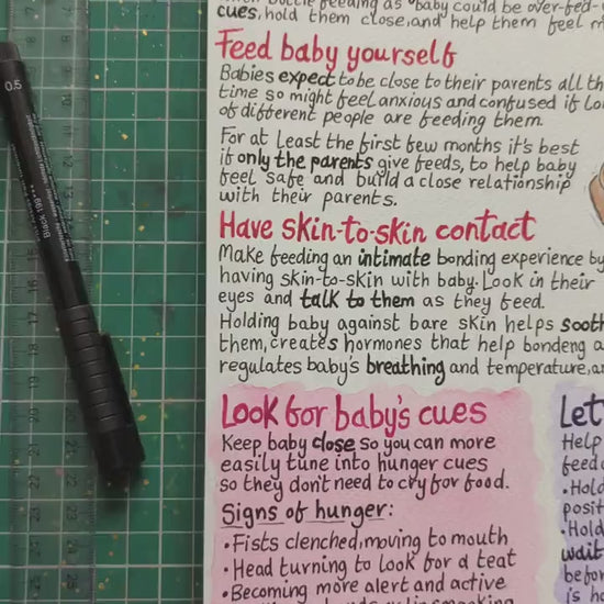 Responsive Bottle Feeding PDF: Doula Midwife Handout Infant Feeding Printout (PDF Download)