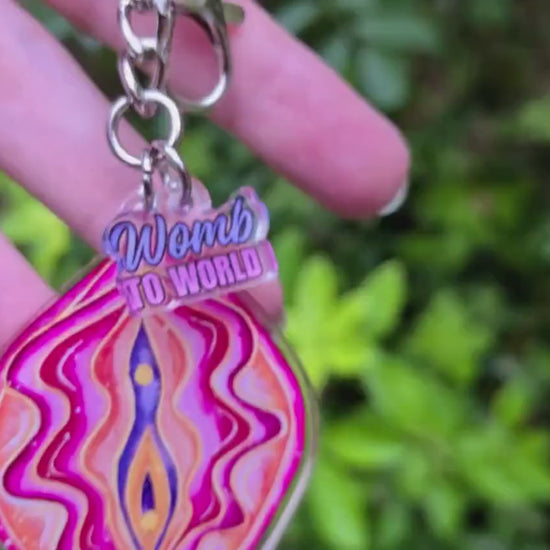 Vulva Art Keyring