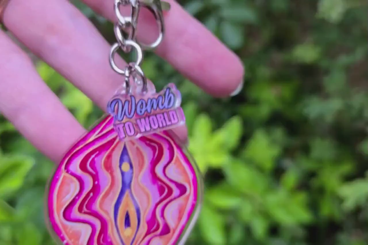 Vulva Art Keyring