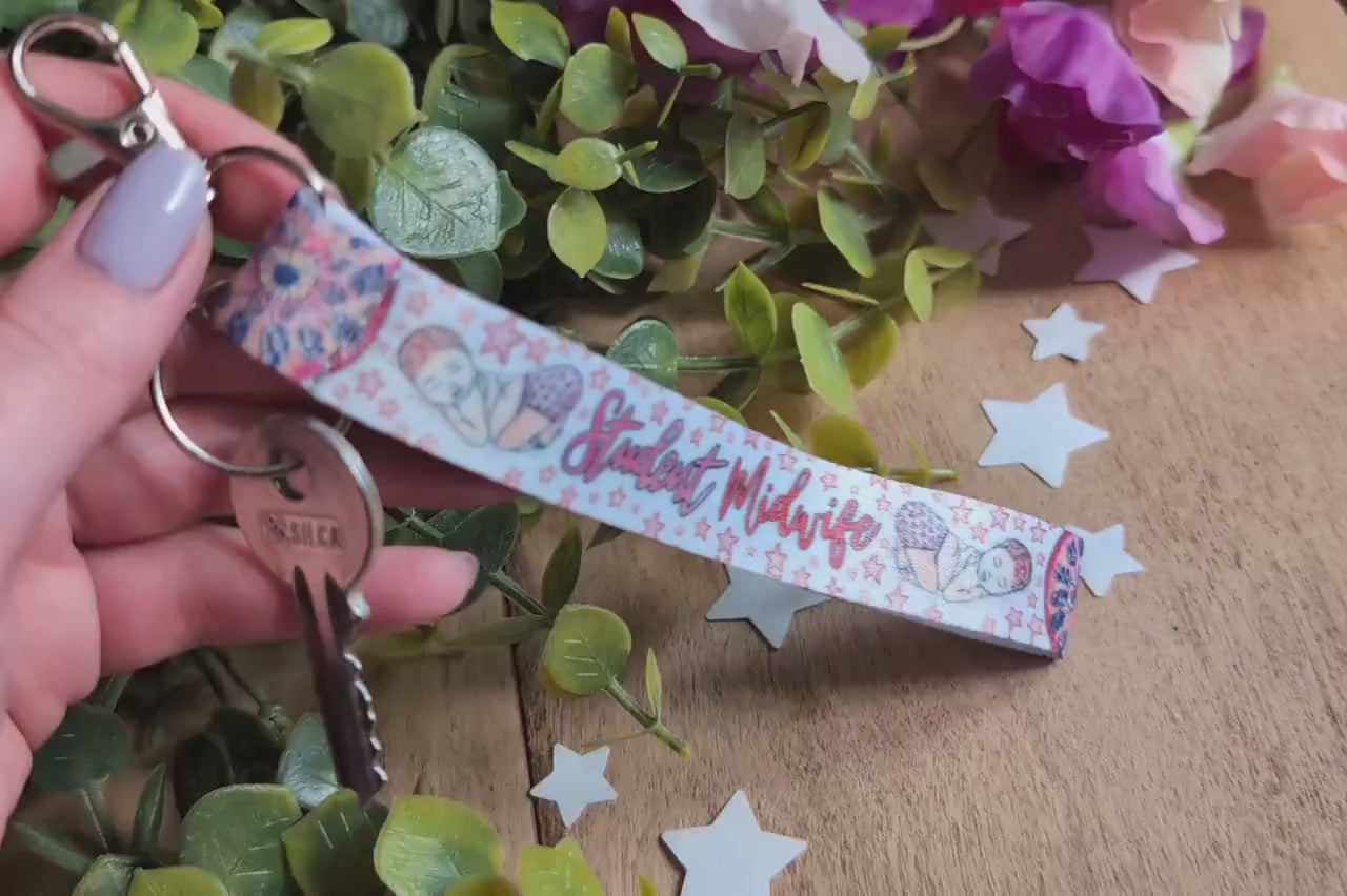 Student Midwife Key Fob Wrist Strap