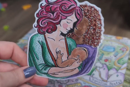 Breastfeeding Art Sticker 10cm