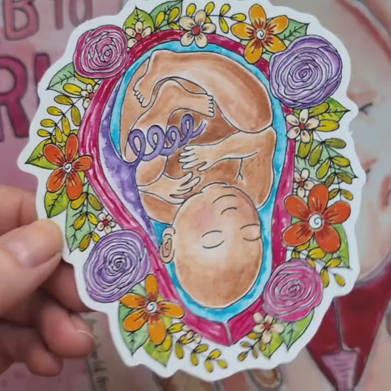 Baby in the Womb Sticker 10cm