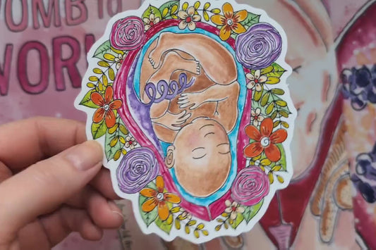 Baby in the Womb Sticker 10cm