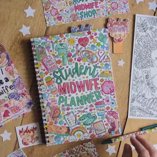 Student Midwife Planner Undated A5 Notebook and Diary