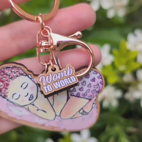Cloth Nappy Baby Keyring
