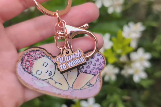 Cloth Nappy Baby Keyring