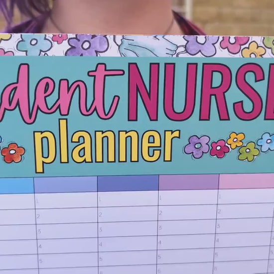 Student Nurse Academic Wall Planner Undated A2 Nursing Calendar + Planner Stickers