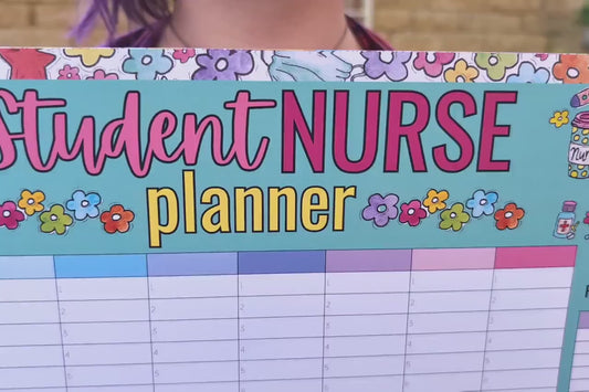 Student Nurse Academic Wall Planner Undated A2 Nursing Calendar + Planner Stickers