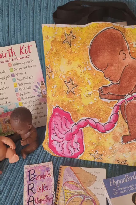 Baby in Womb Art Bag