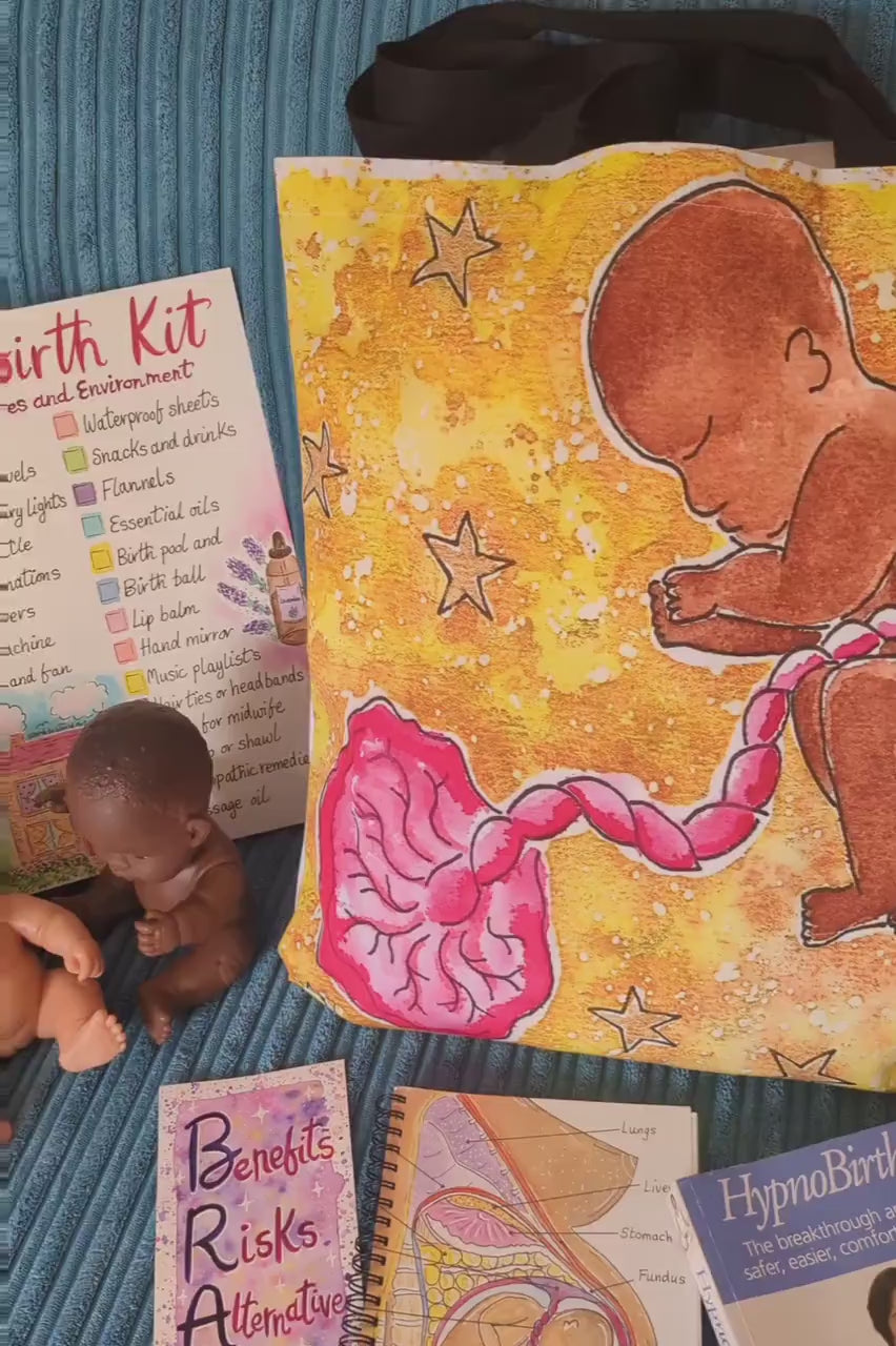 Baby in Womb Art Bag